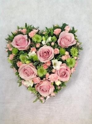 Pink and Green Heart