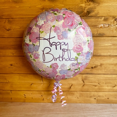Pink Happy Birthday Balloon