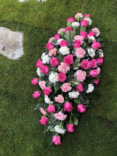 Rose and Carnation Coffin Spray