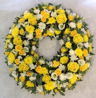 Yellow and White Wreath