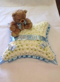 Blue and White Cushion