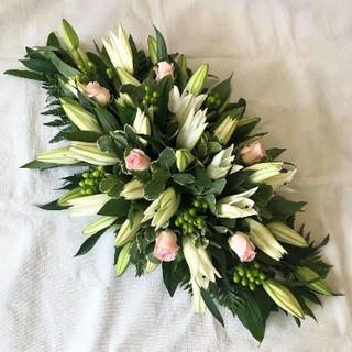 Lily and Rose Coffin Spray