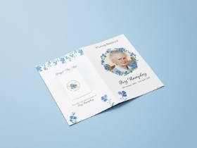 Forget Me Not Funeral Pamphlet