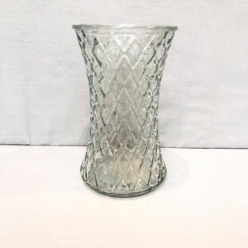 Clear Diamond Vase